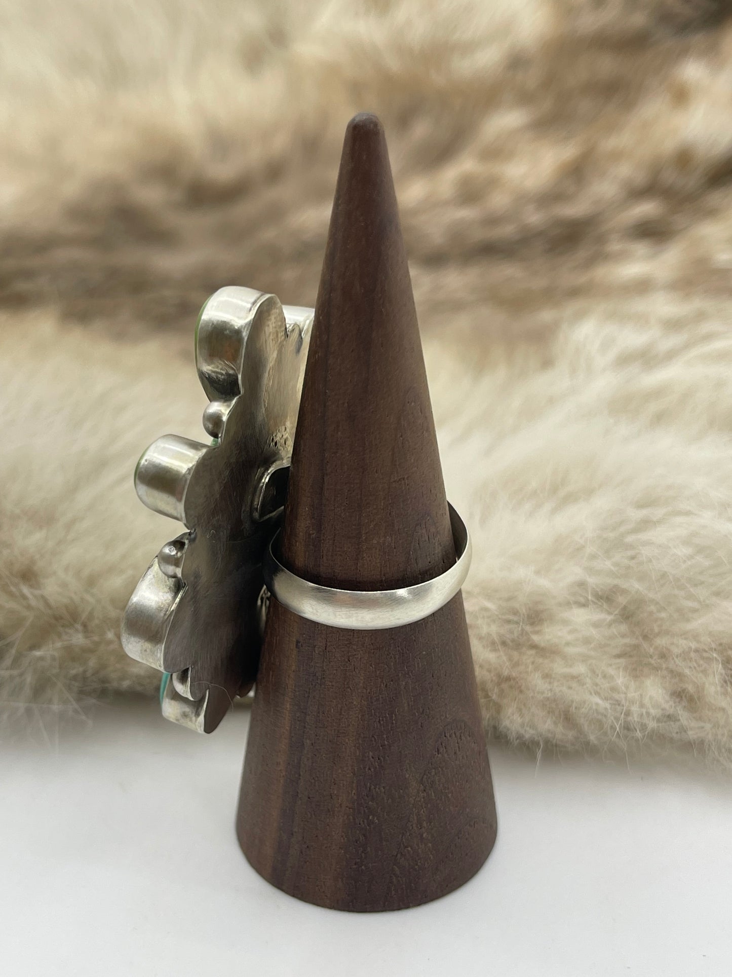 Adjustable Cluster Ring with Sonoran Gold Turquoise by Aldora Henry, Navajo