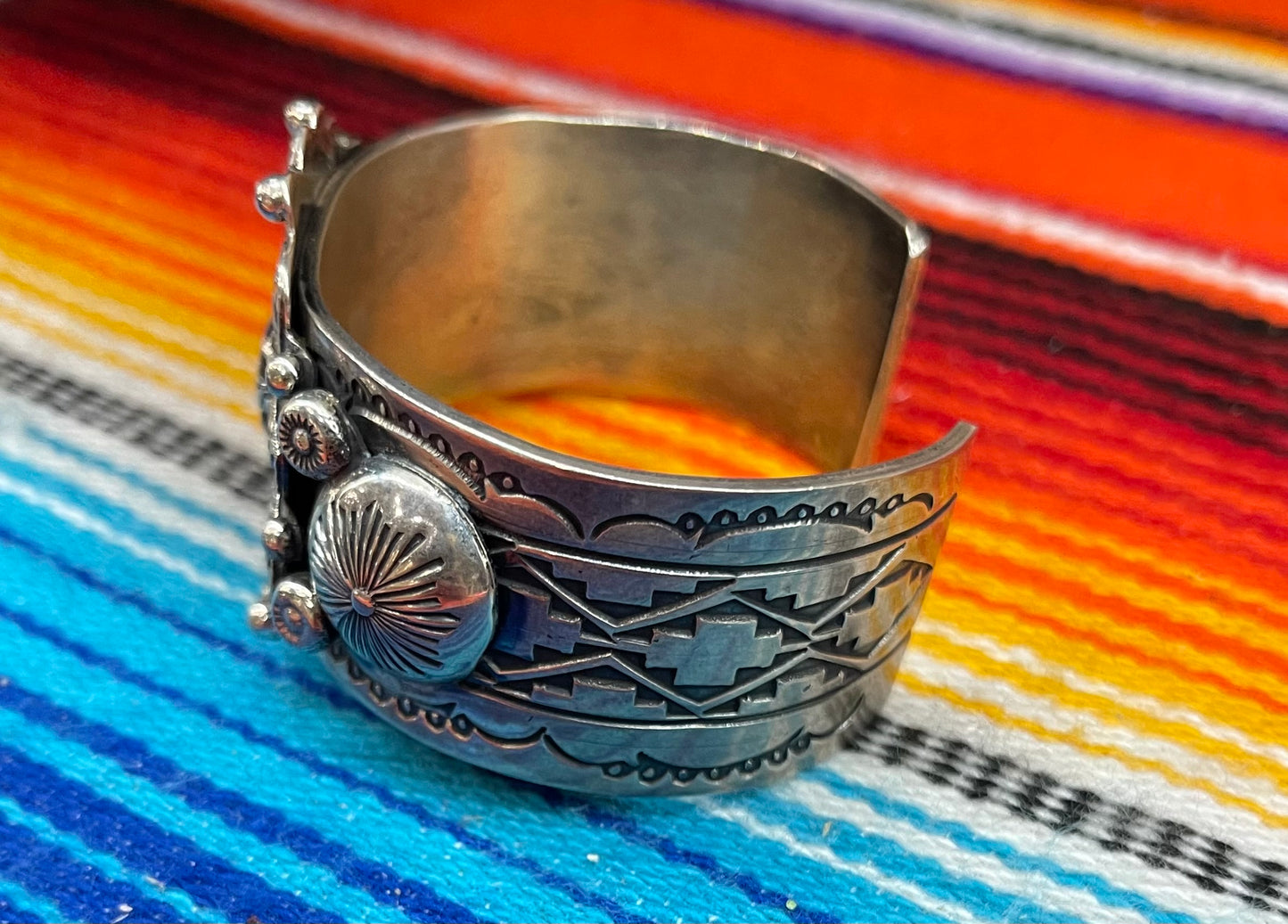 Heavy Sterling Silver Cuff by Rick Enriquez, Navajo