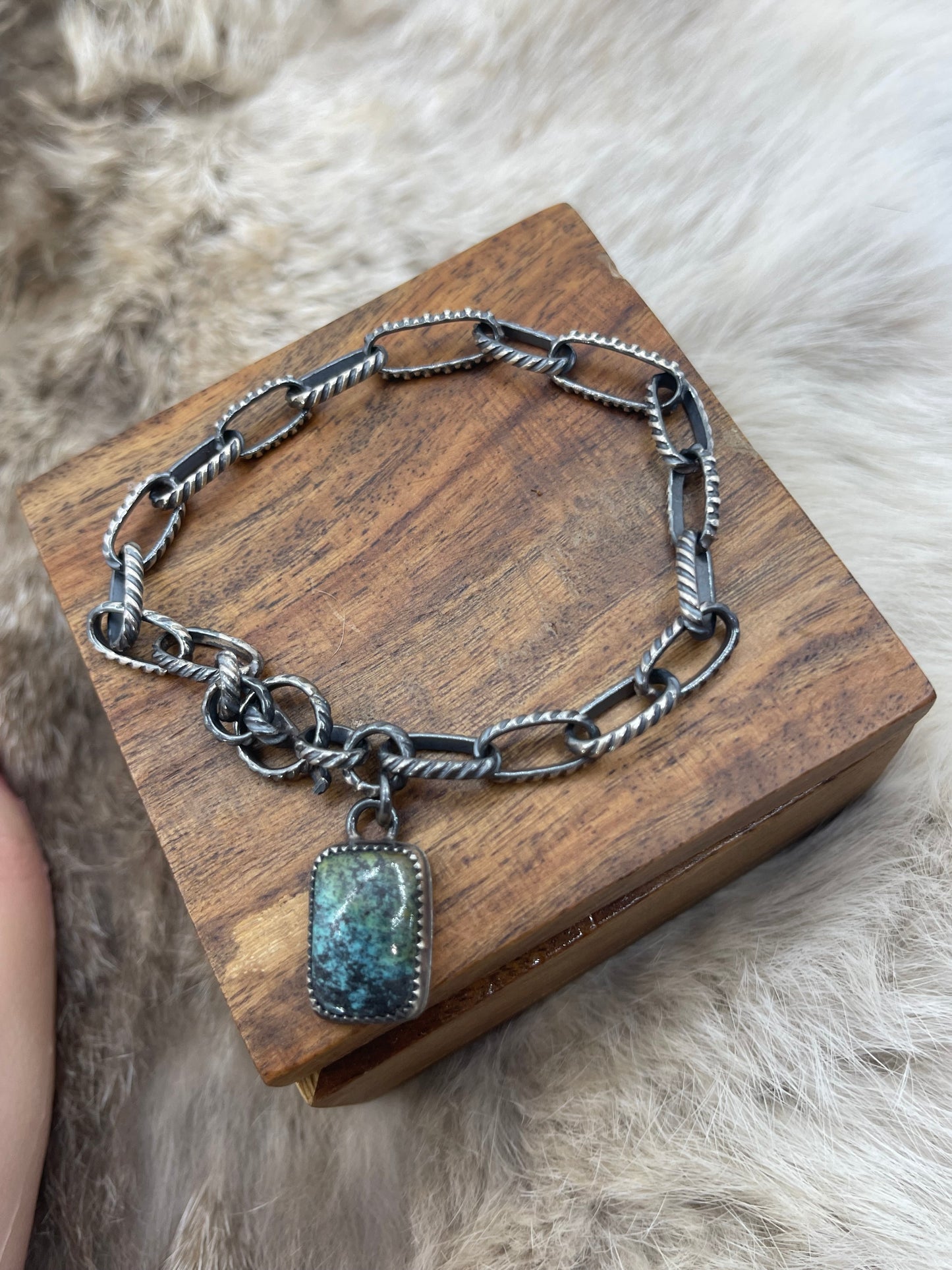 7" Handmade Paperclip Chain Link Bracelet by Bad Bronc