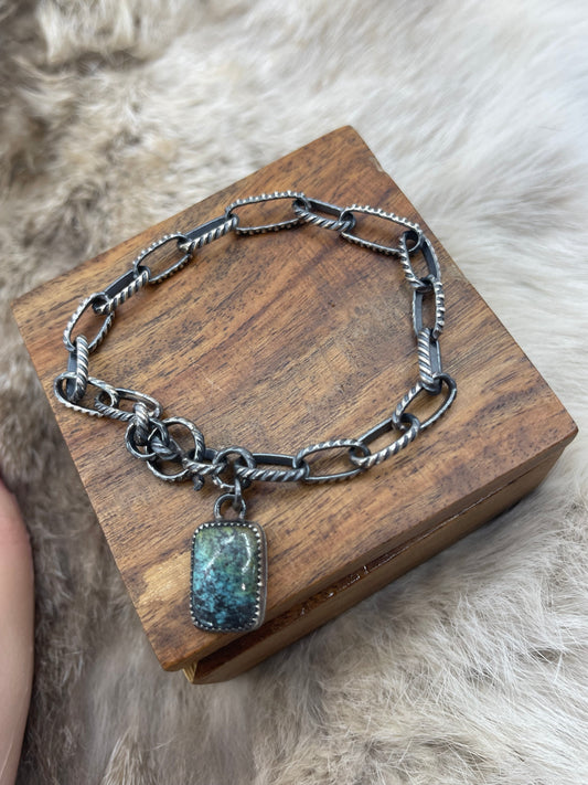 7" Handmade Paperclip Chain Link Bracelet by Bad Bronc