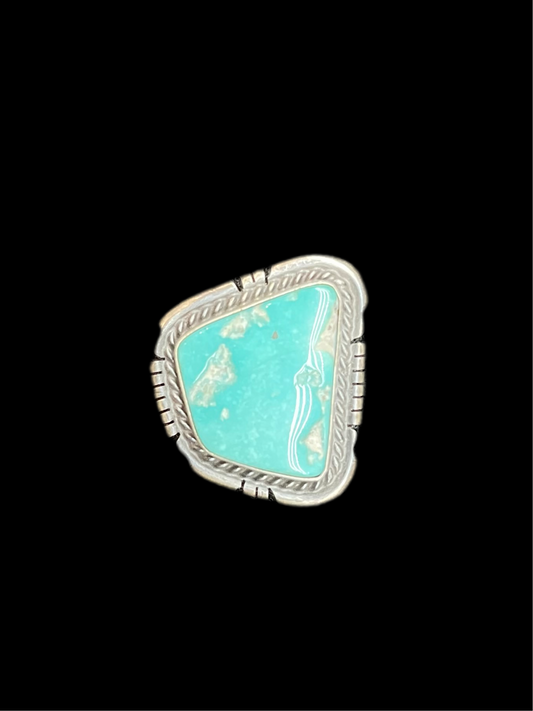 8.0 Sonoran Turquoise Ring by Dave Skeets, Navajo