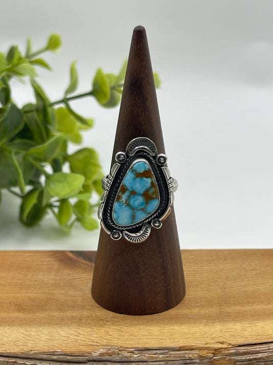 9.5 Sonoran Gold Turquoise Ring by Daniel Benally, Navajp