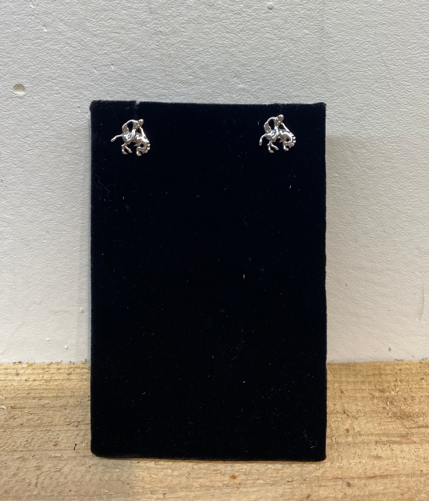Bucking Horse Sterling Silver Studs