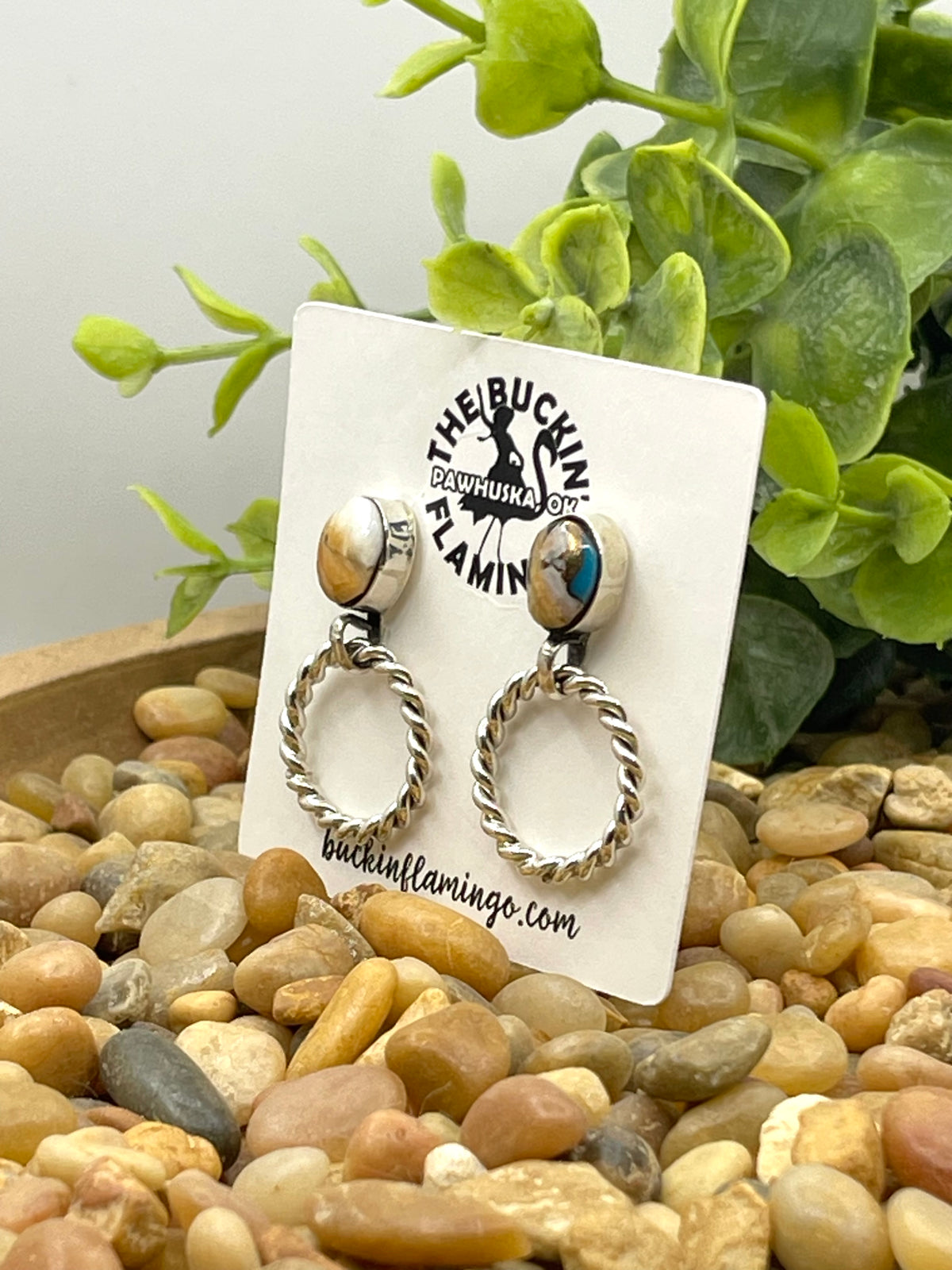Oval Orange Crush with Hoop Earrings by Annette Martinez , Navajo