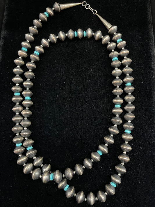 40" 12mm Handmade Navajo Saucer Pearls by SB