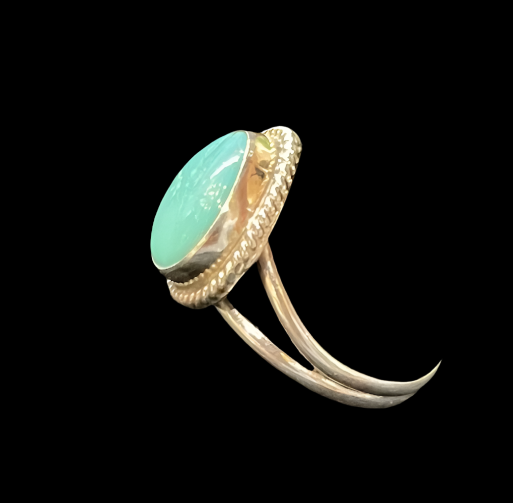 7.0 Turquoise Ring by Byron Begay, Navajo