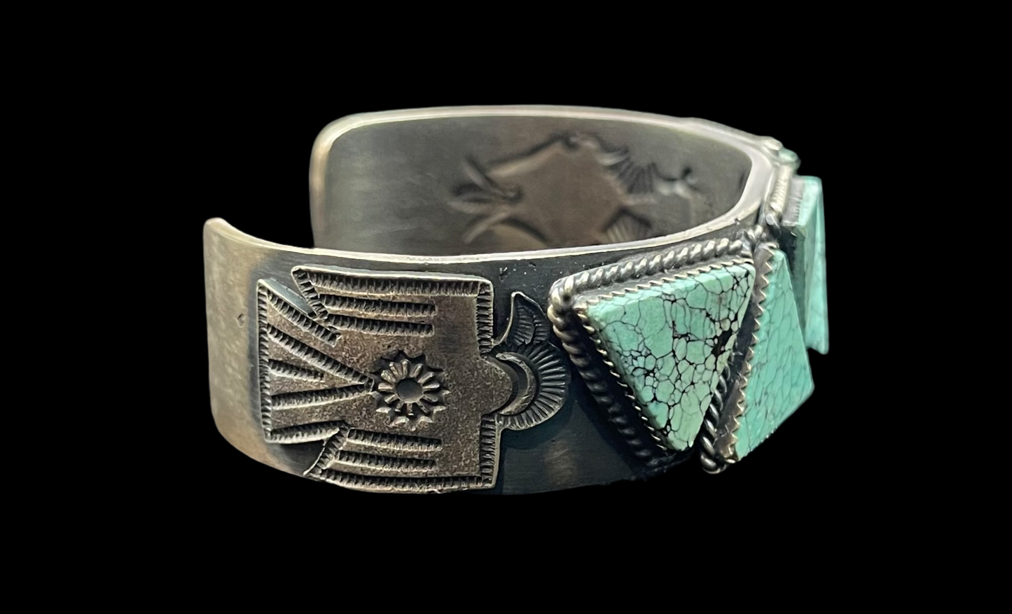 Turquoise Thunderbird Cuff by Kevin Billah, Navajo