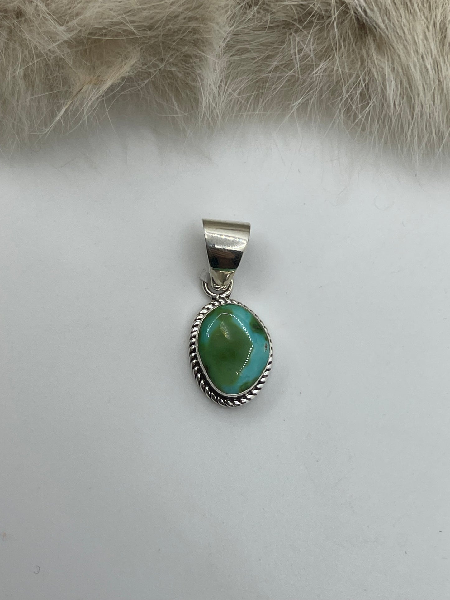 Sonoran Gold Turquoise Pendant 7mm Bail