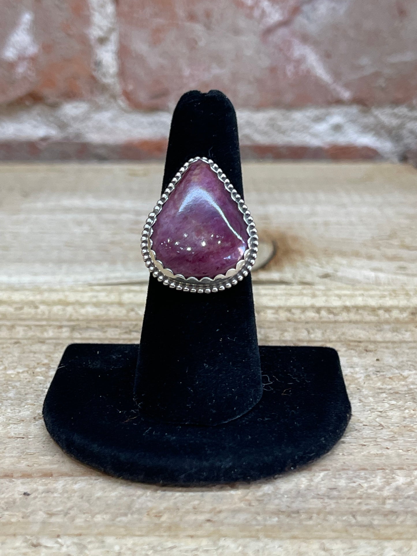 6.5 Purple Spiny Oyster Ring by B. Ataho, Navajo