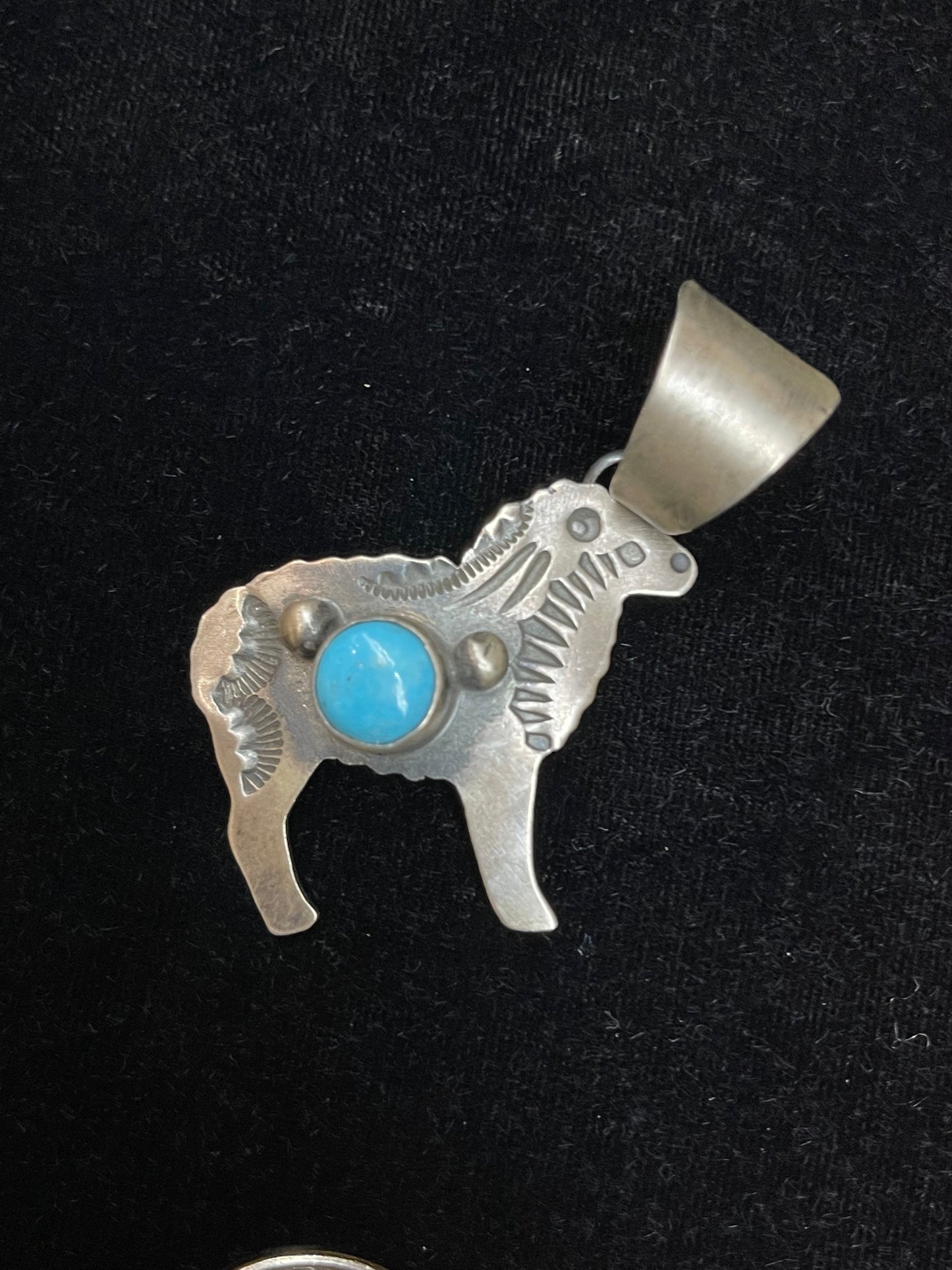 Kingman Animal Turquoise Pendant