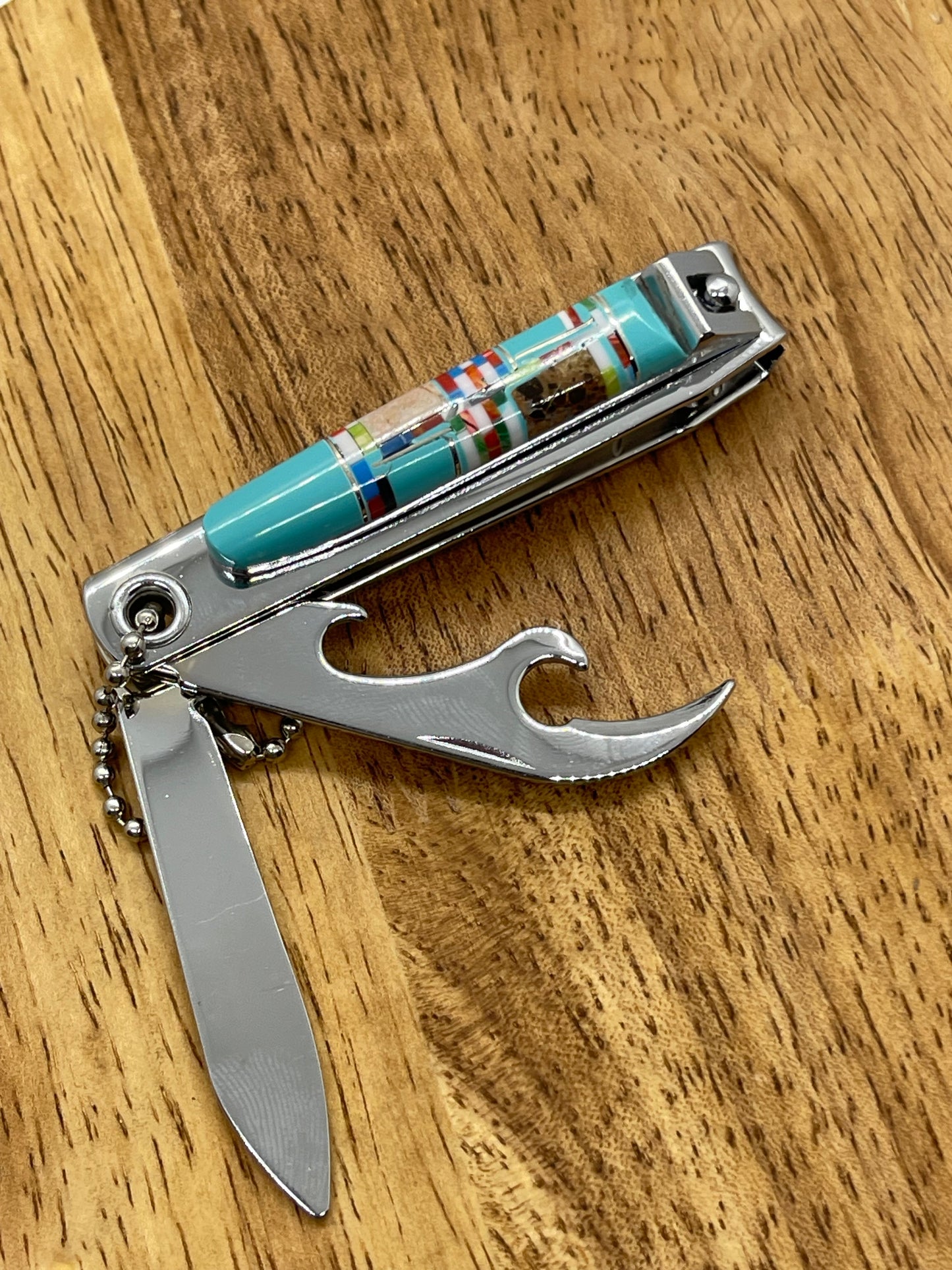 Turquoise Inlay Fingernail Clippers