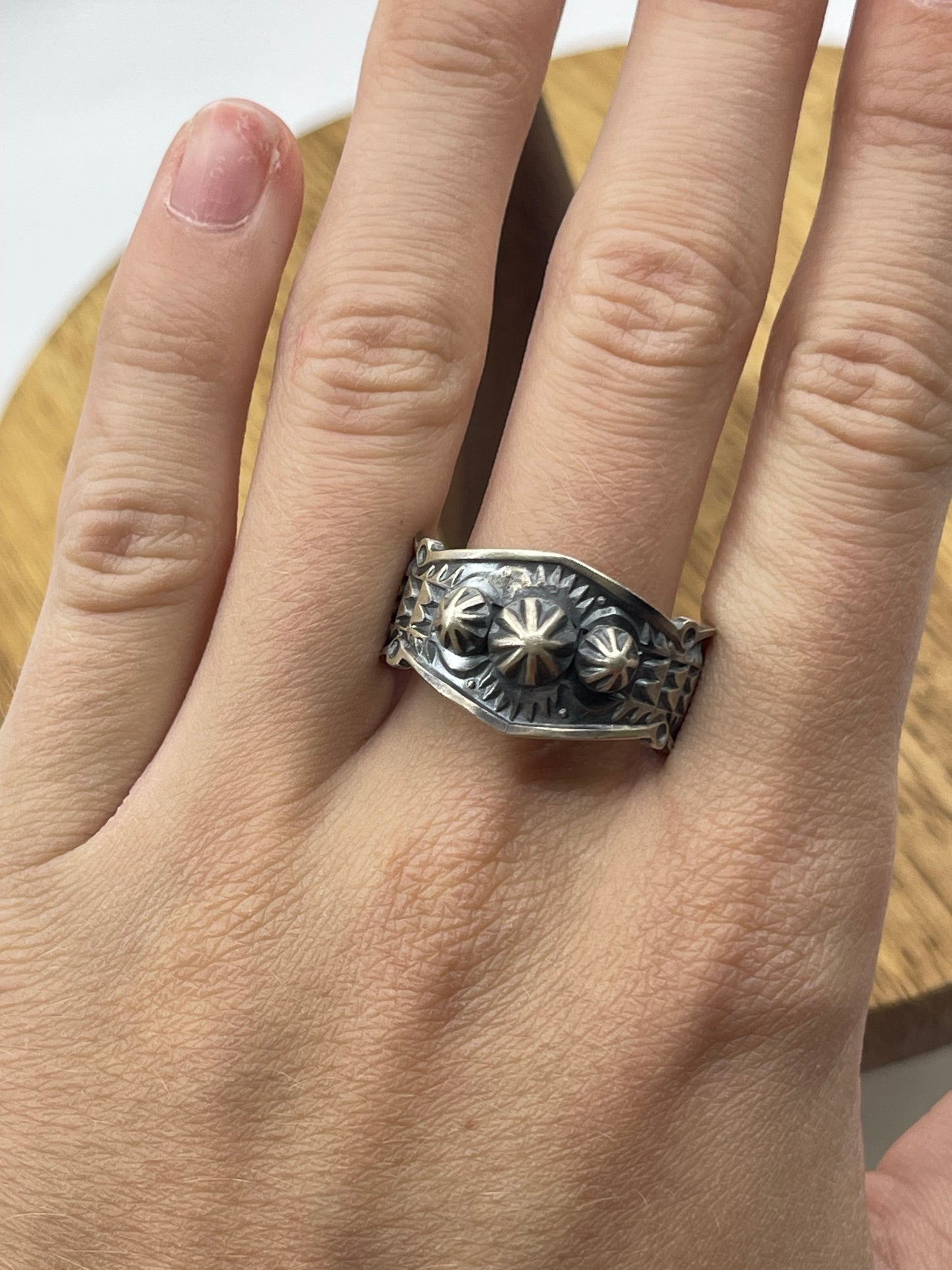 11.0 Sterling Silver Ring by Benny Ramone, Navajo