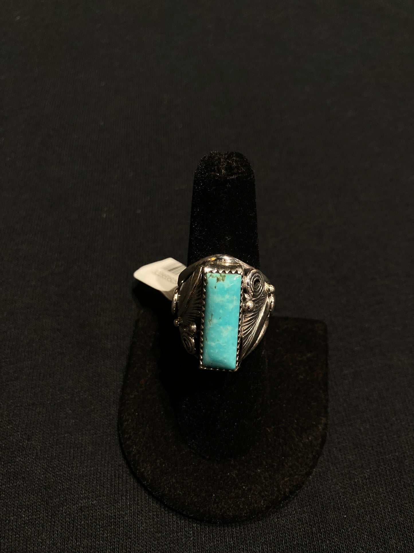 7.0 Turquoise Bar Ring by Darrell Morgan, Navajo