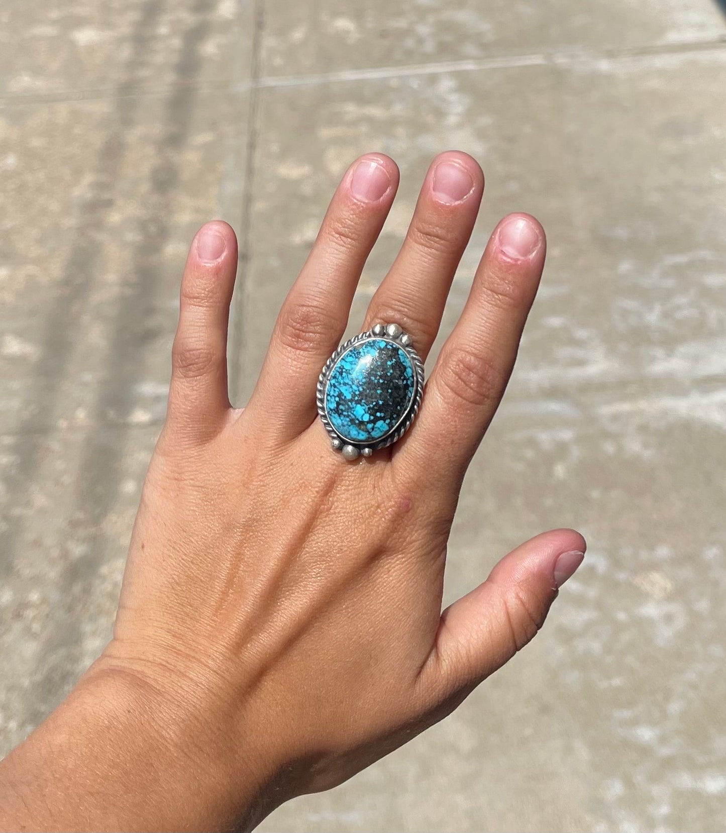 9.5 Egyptian Turquoise Ring Ashley Boyd, Navajo