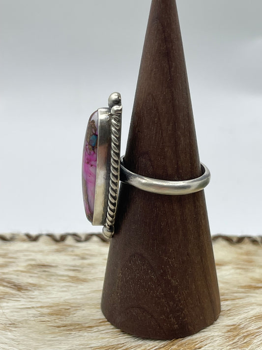 Purple Mojave Adjustable Ring by Eugene Belone, Navajo (Matrix Varies)