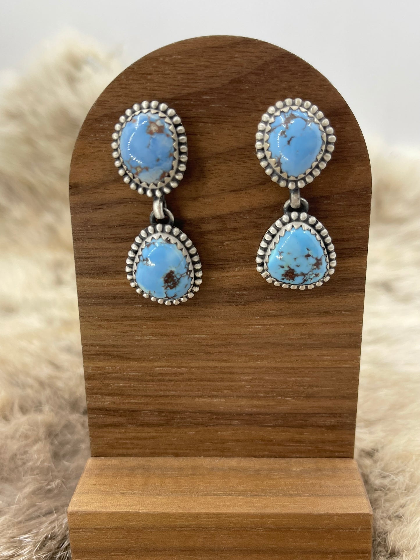 Double Golden Hills Turquoise Post Earrings