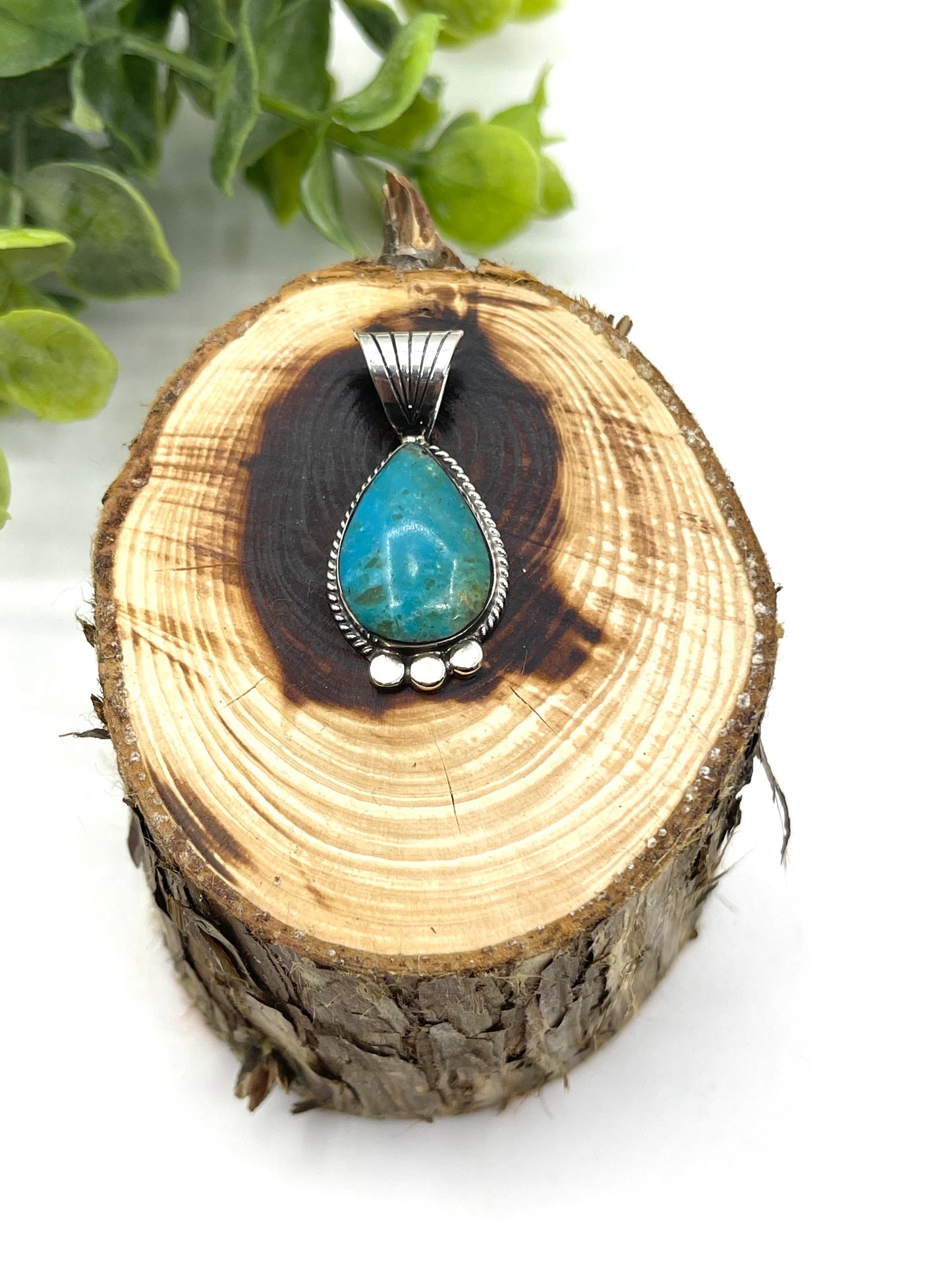 5.6mm Bale Turquoise Pendant by Sadie Jim