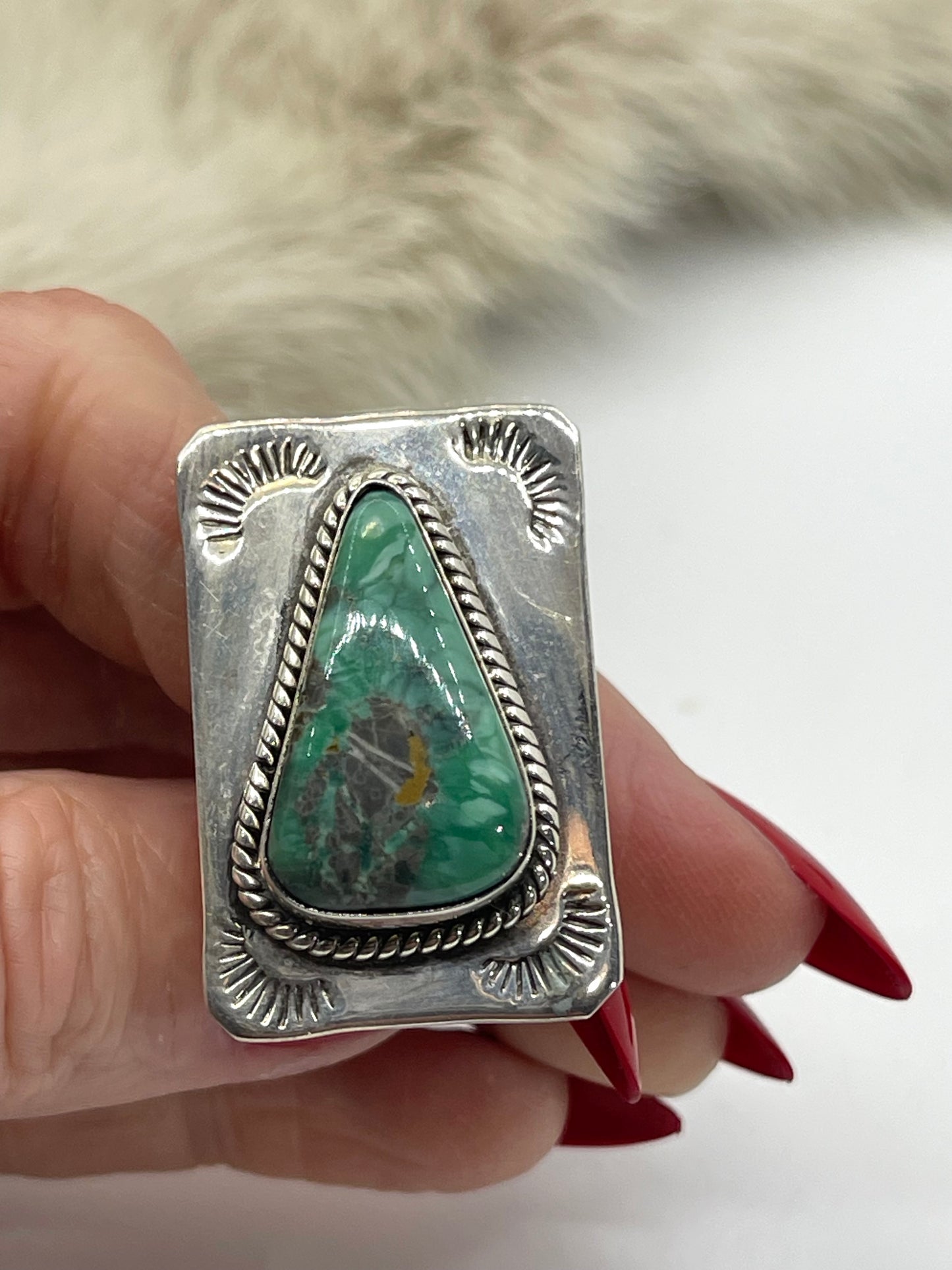 6.0 Royston Turquoise Ring by Gilbert Platero