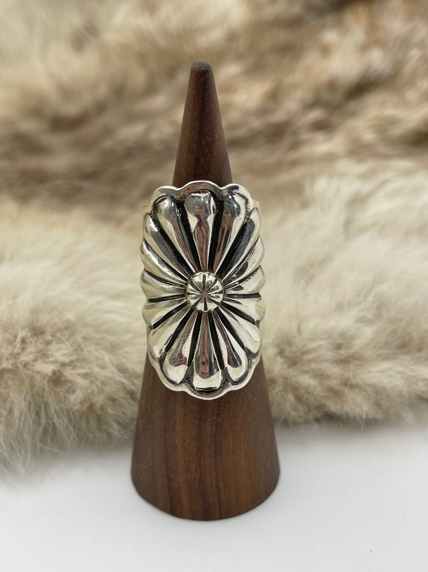 8.0 Concho Ring by Darrell Cadman, Navajo