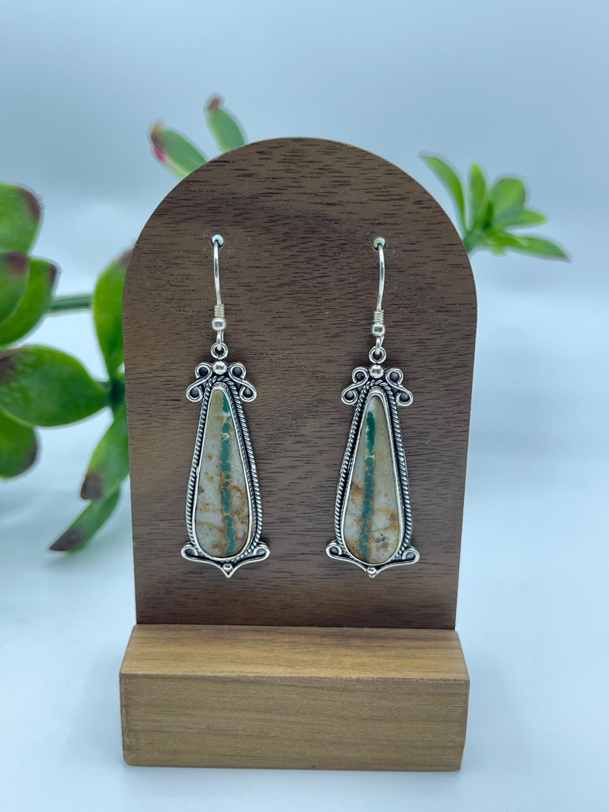 Royston Ribbon Turquoise Teardrop Earrings