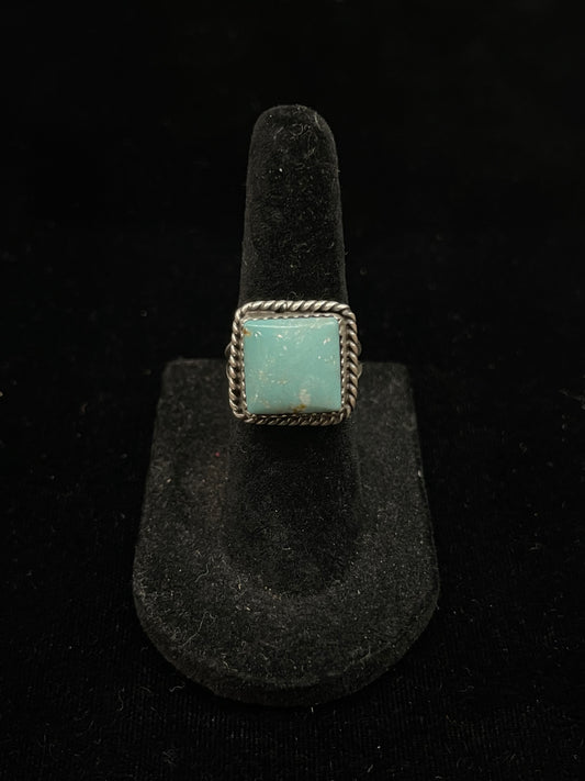 6.0 Kingman Turquoise Square Ring