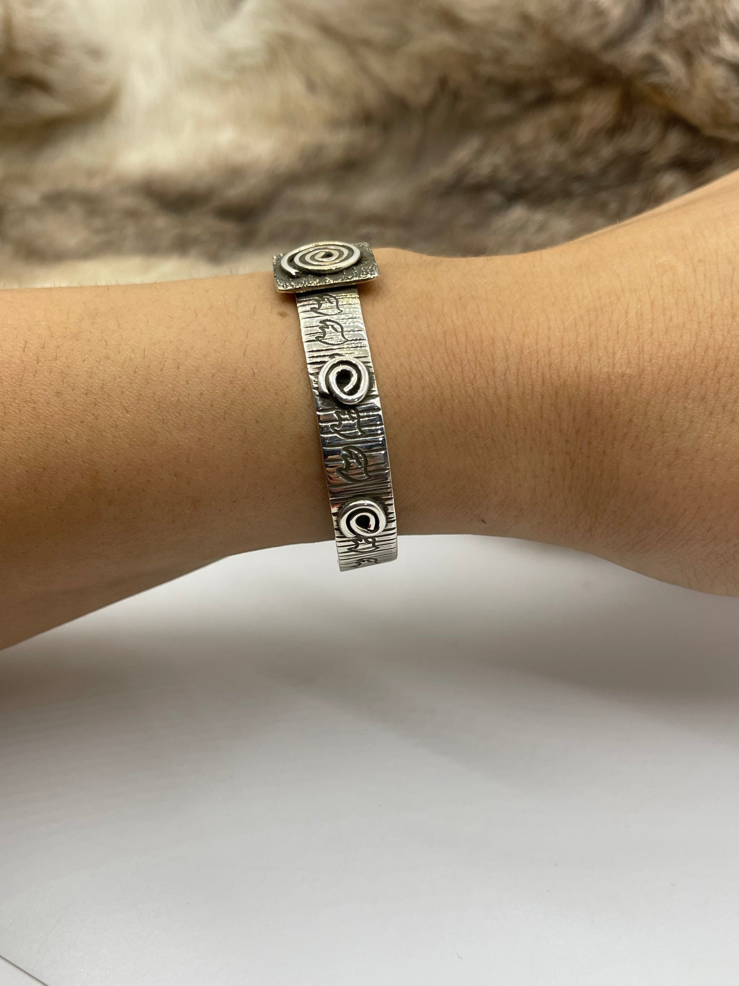 6”-7” Spiral Cuff by Alex Sanchez, Navajo