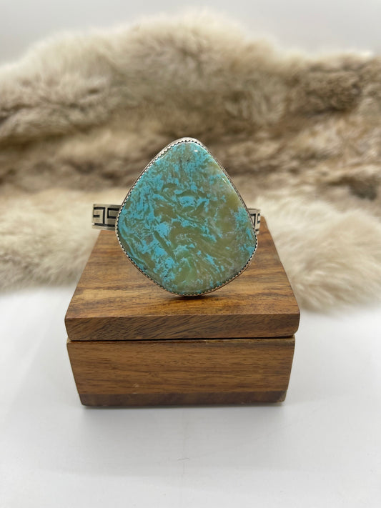 #8 Turquoise Cuff by Carrie Cannon, Kiowa