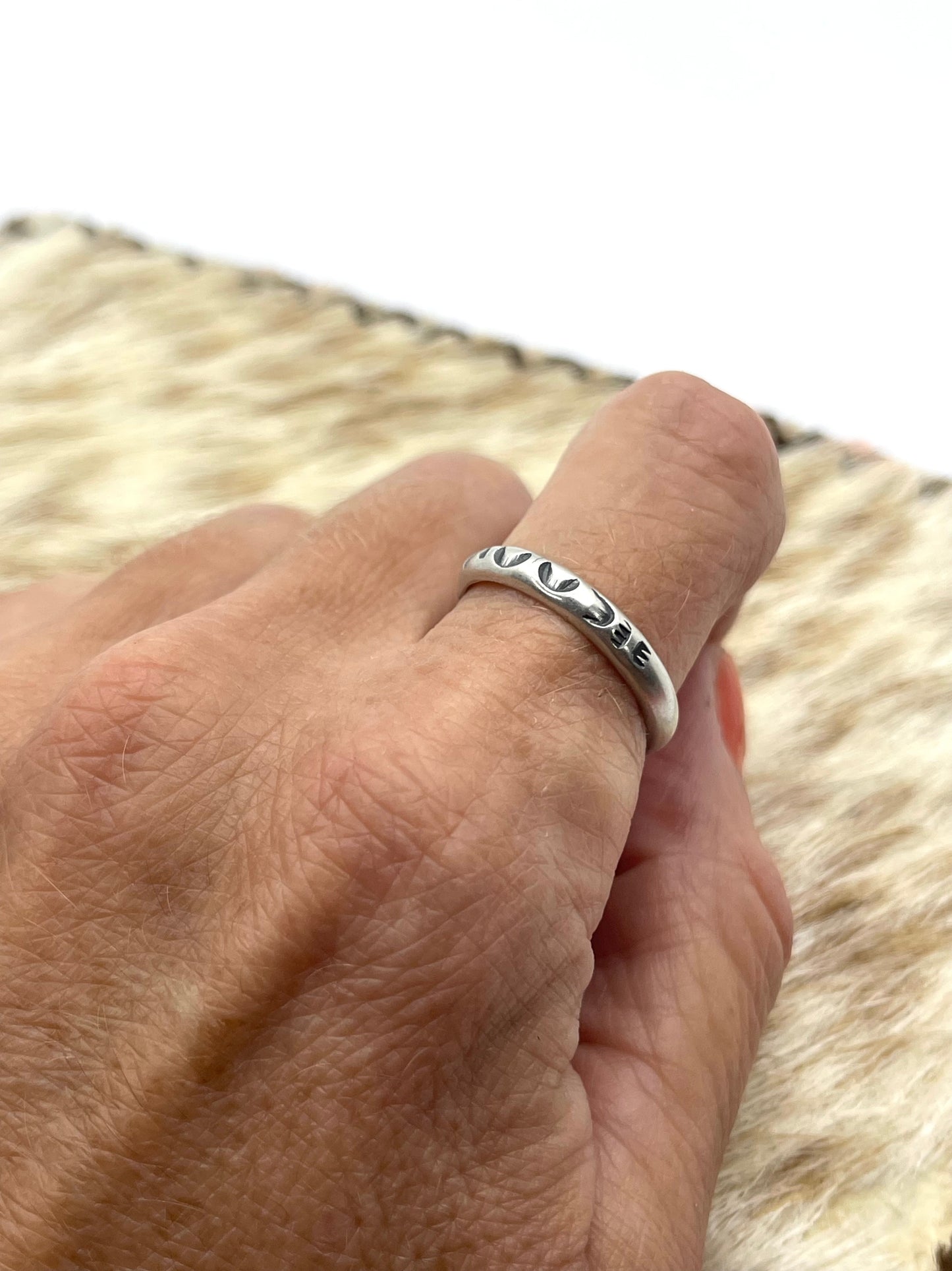 Sterling Silver Stamped Ring