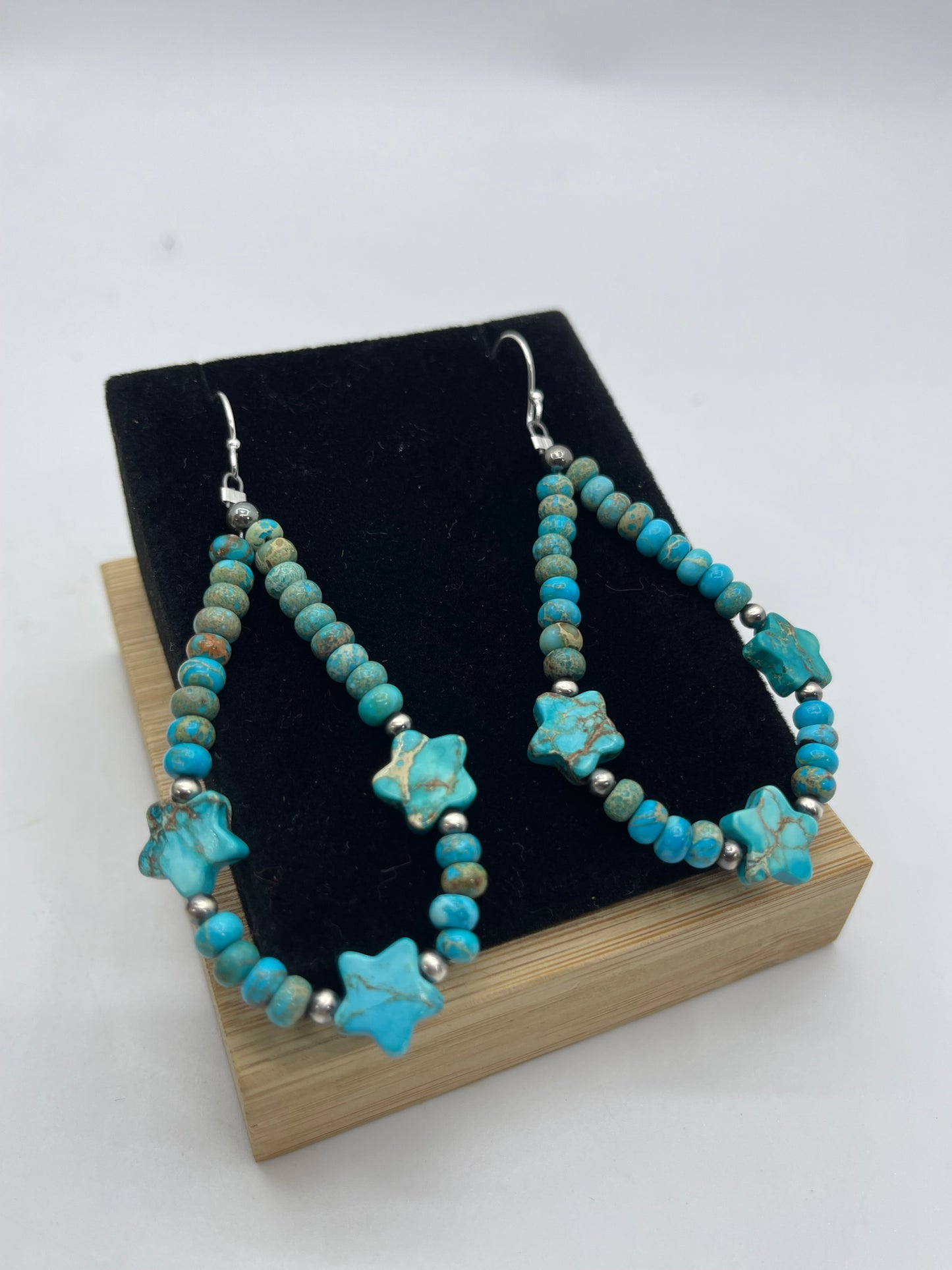 Turquoise Teardrops With Hearts
