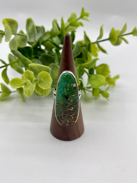 8.5 Oval Natural Kingman Turquoise Ring