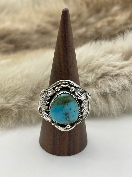 13.0 Turquoise Ring by Darrell Morgan, Navajo