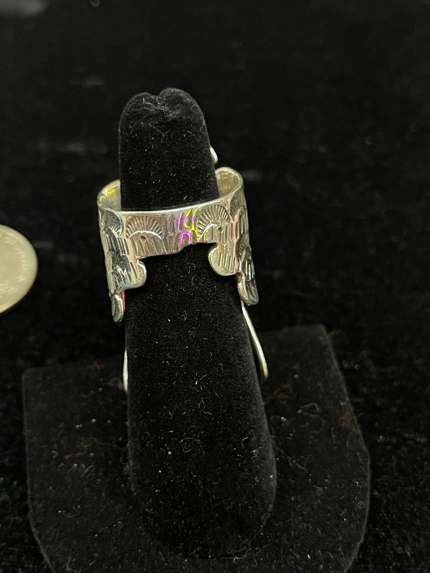 Green Turquoise Thunderbird Ring