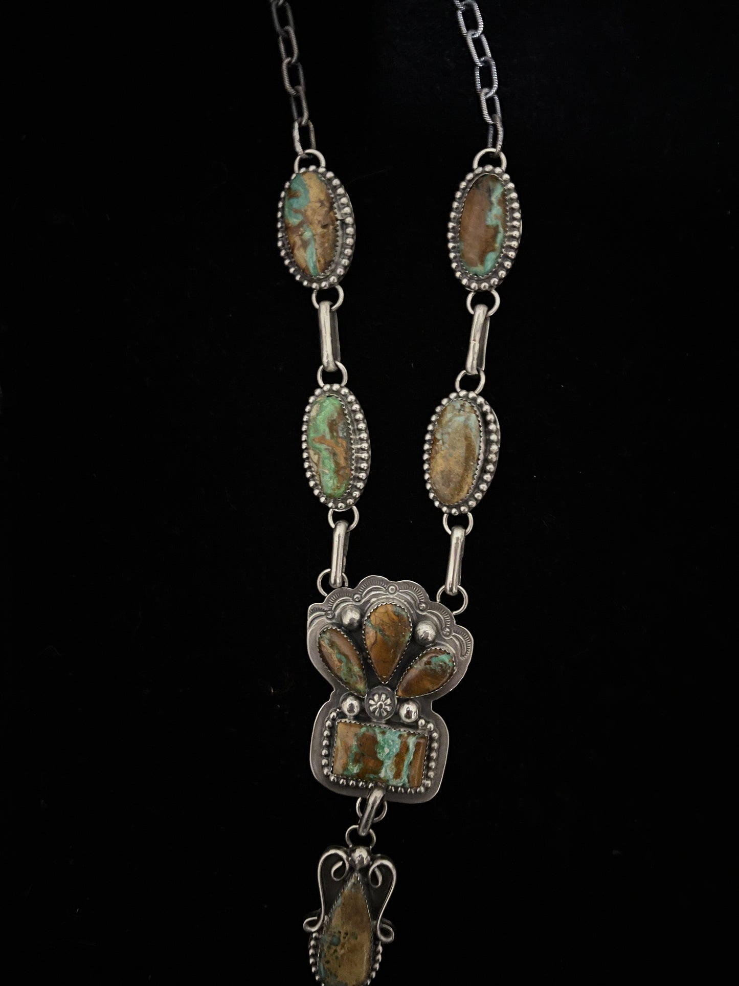 26" Mantis Turquoise Lariat Necklace by Zia