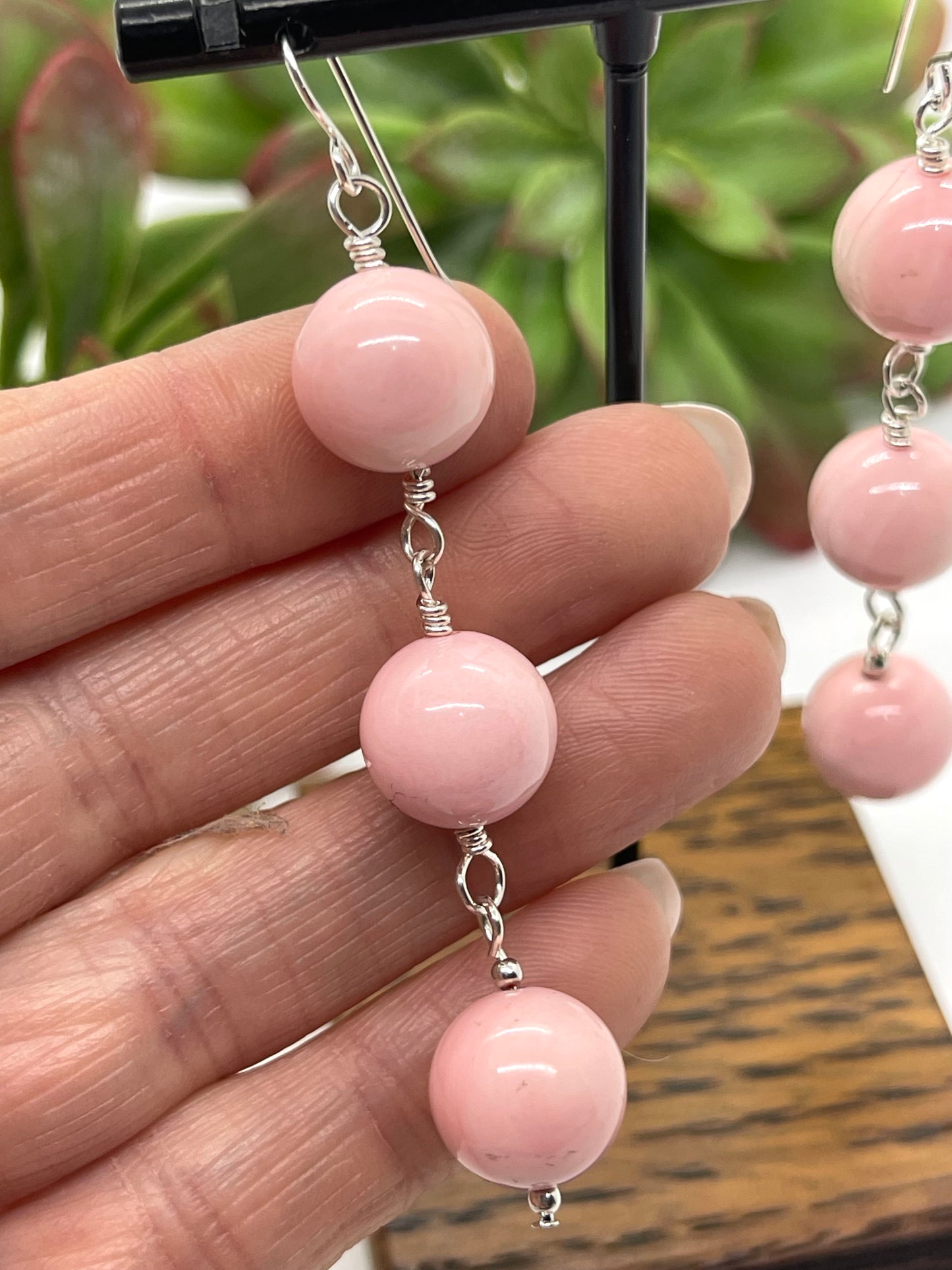 12mm Pink Conch Shell Dangle Earrings