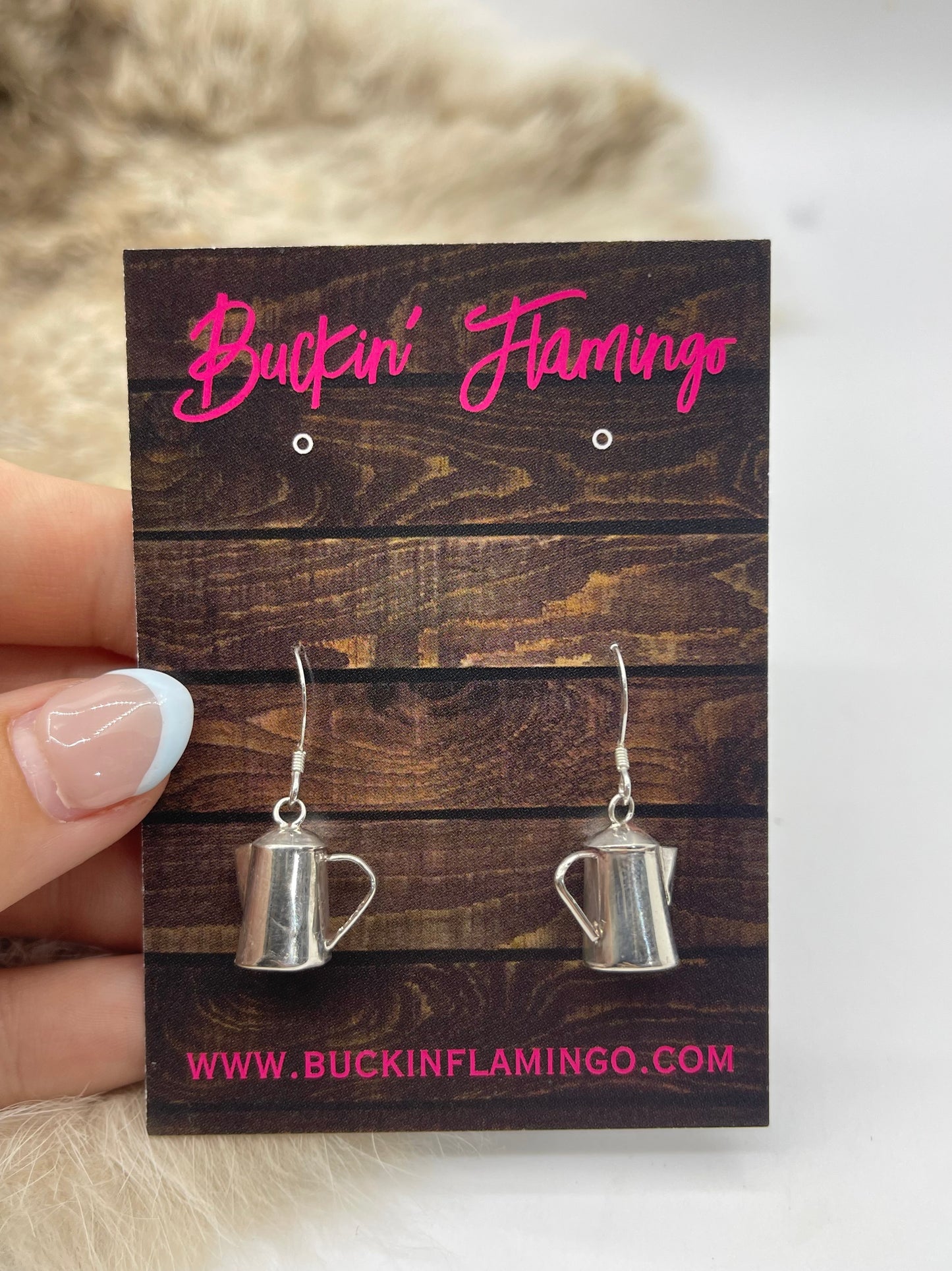 Pot Earrings, Navajo Made