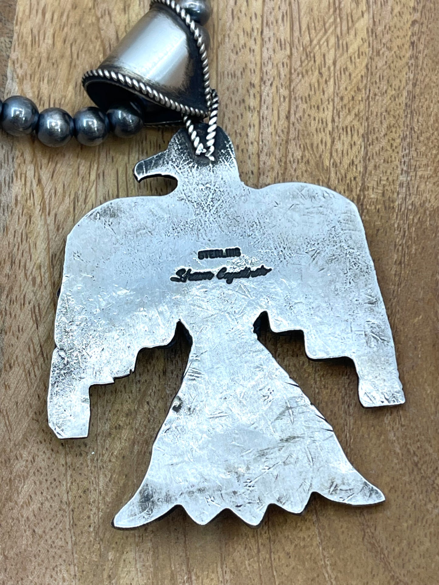 20" Turquoise & Spiny Oyster Thunderbird Necklace