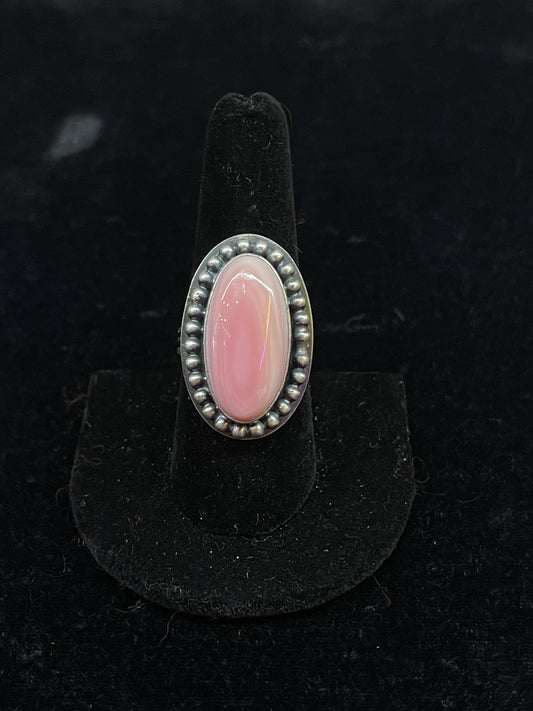 Pink Conch Shell Oval Ring