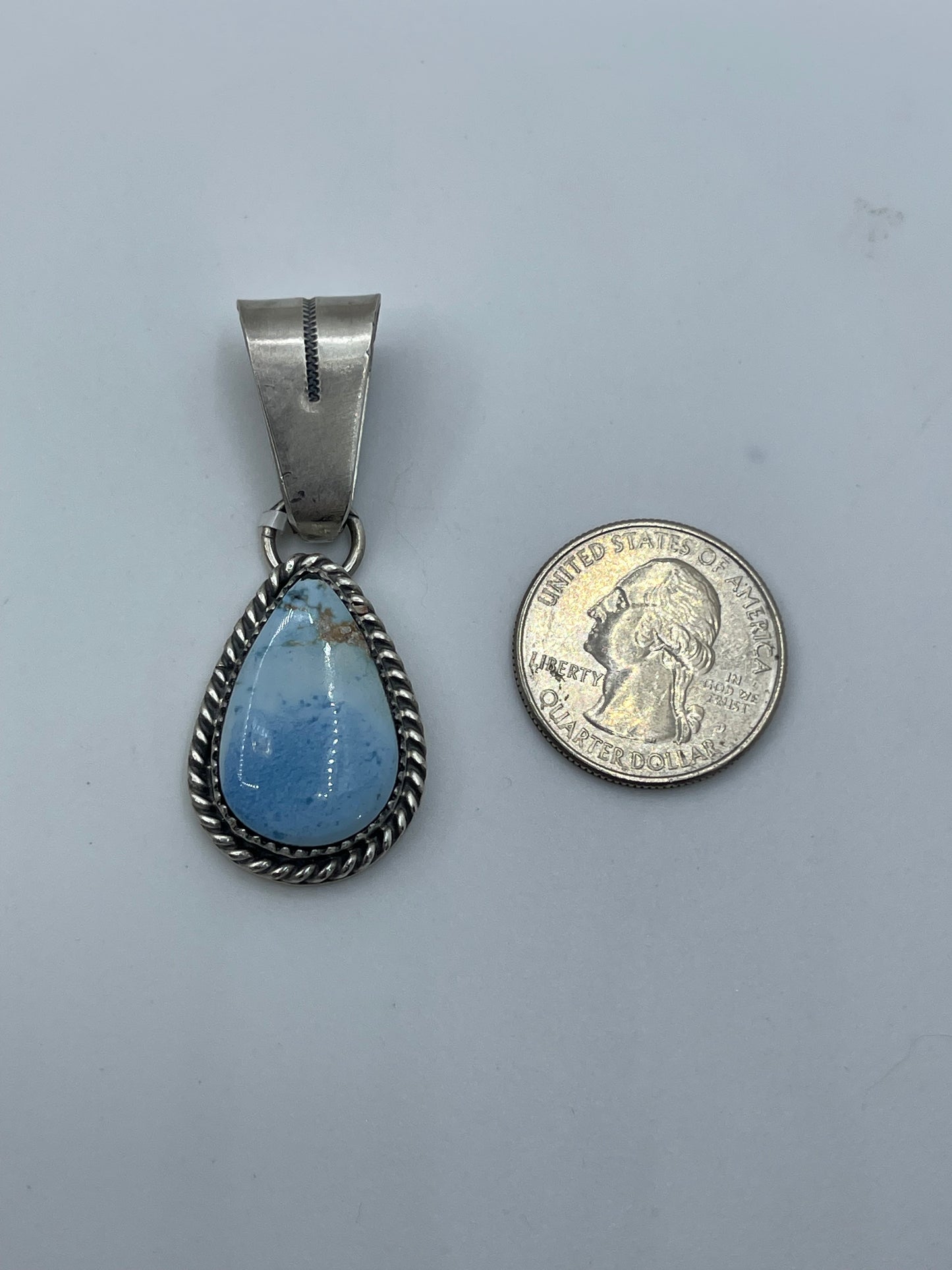 Golden Hills Turquoise Pendant by Thompson Piaso, Navajo