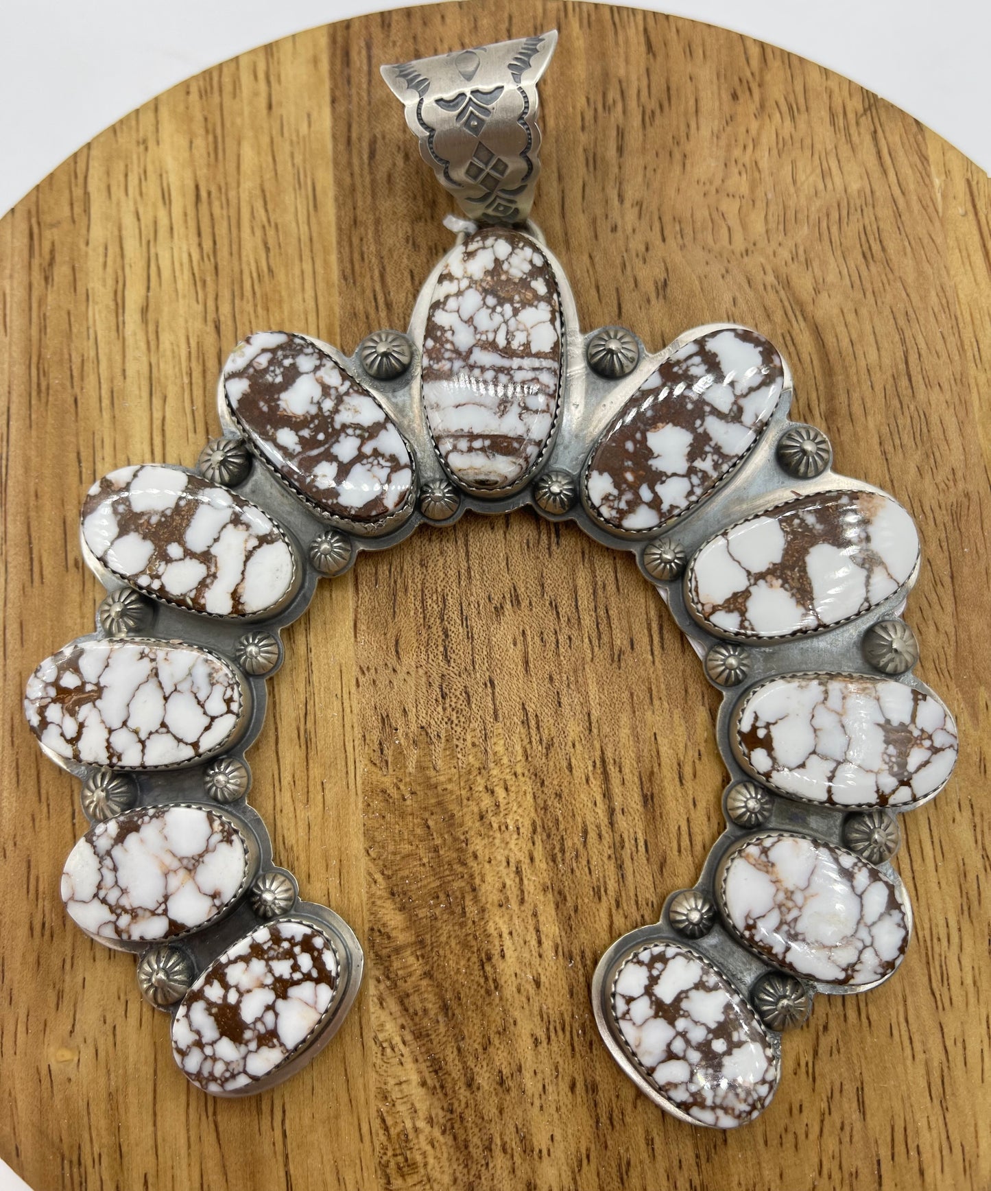 11 Stone Wild Horse Naja Pendant with a 14.2mm Bale