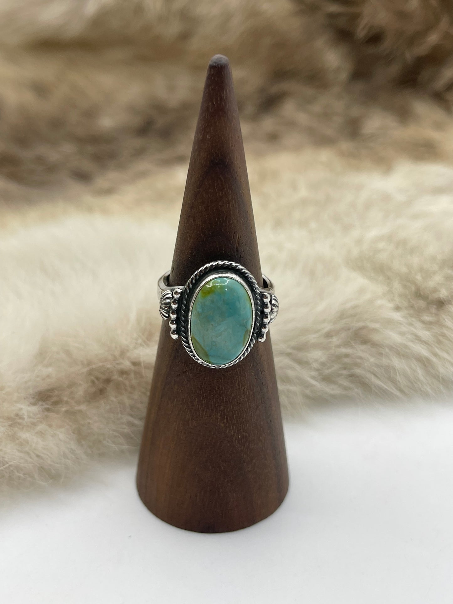 7.0 Sonoran Gold Turquoise Ring by Samuel Yellowhorse
