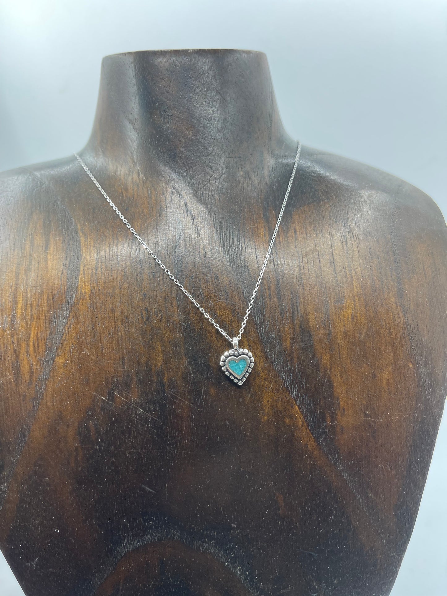 Dainty Turquoise Heart Necklace