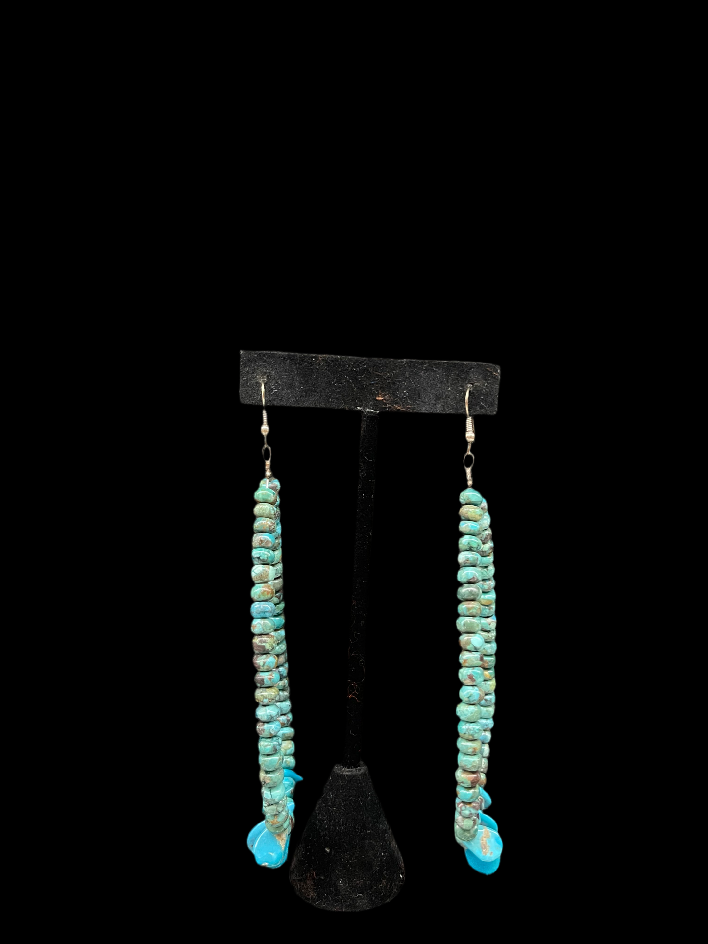 Long Turquoise Bead Tear Drop Dangles