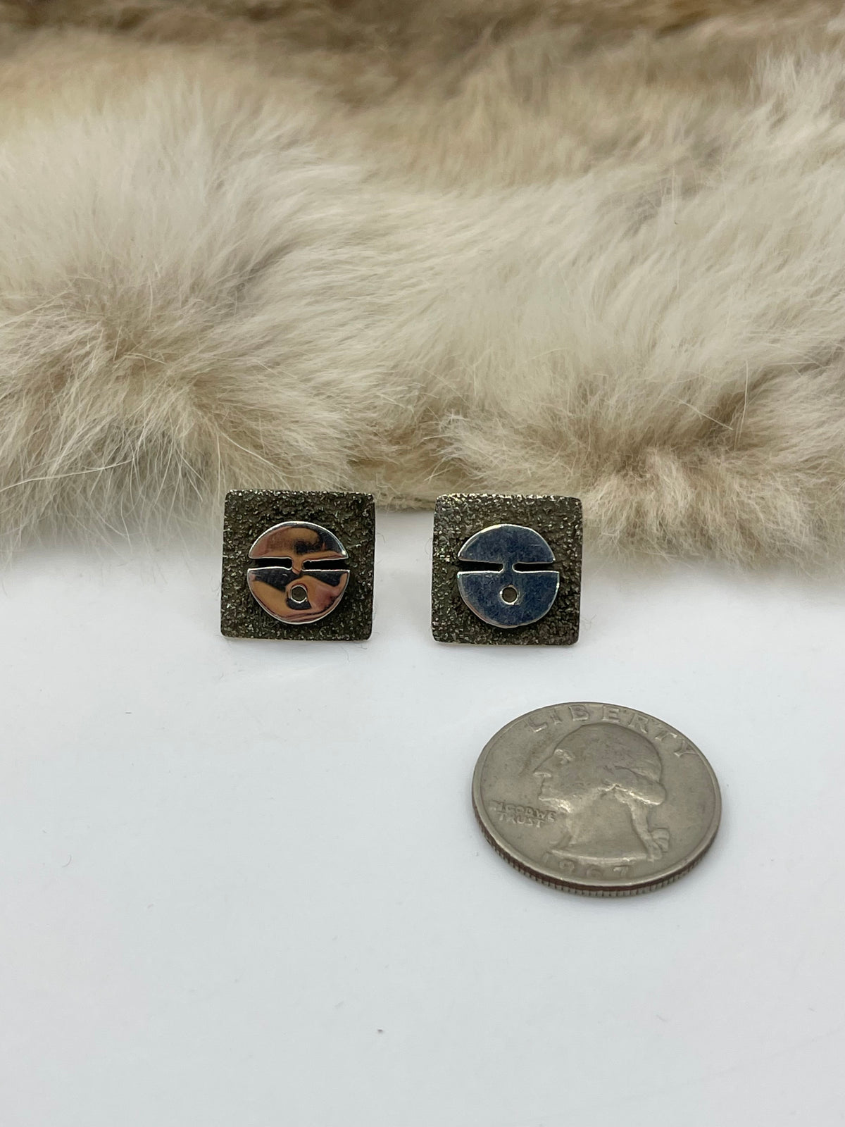Sun Face Post Earrings by Alex Sanchez, Navajo