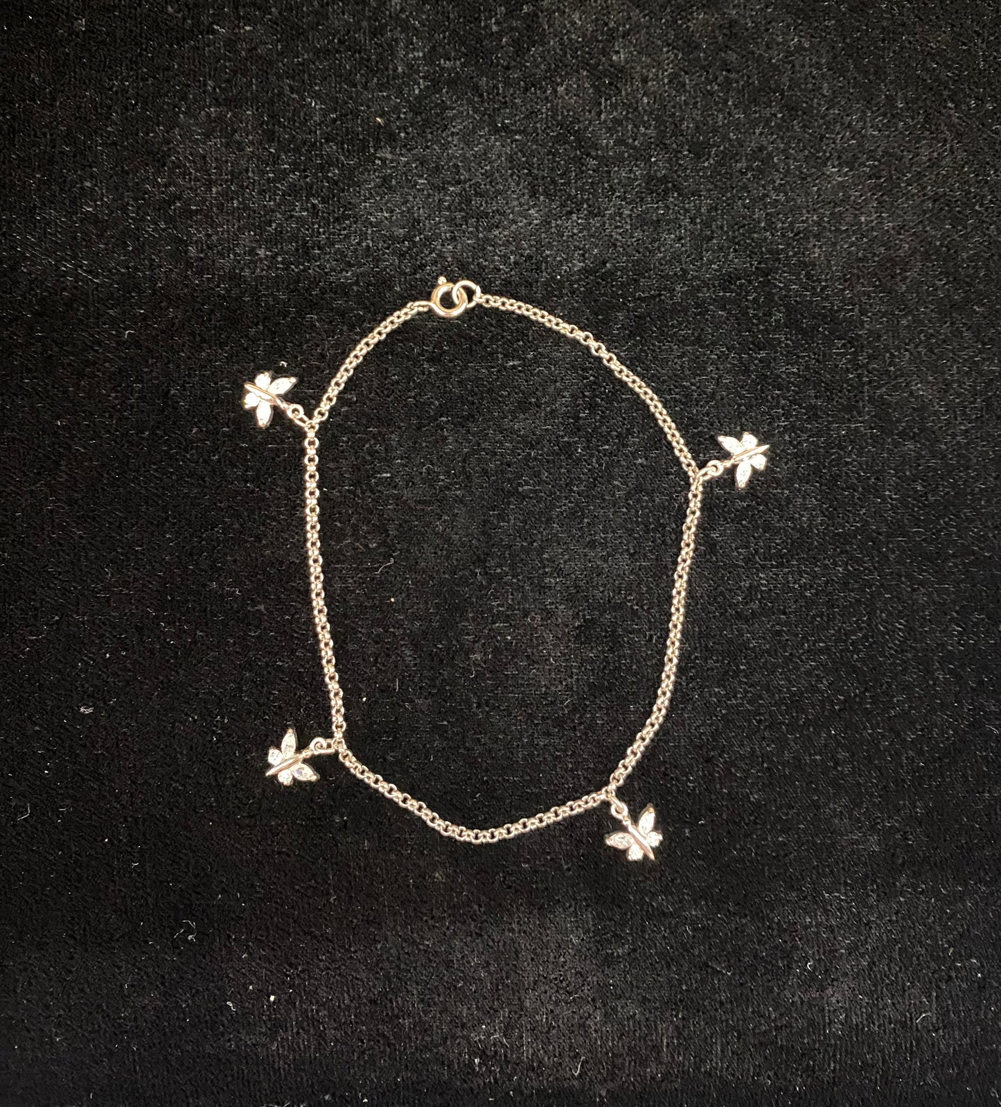 CZ Butterfly Anklet