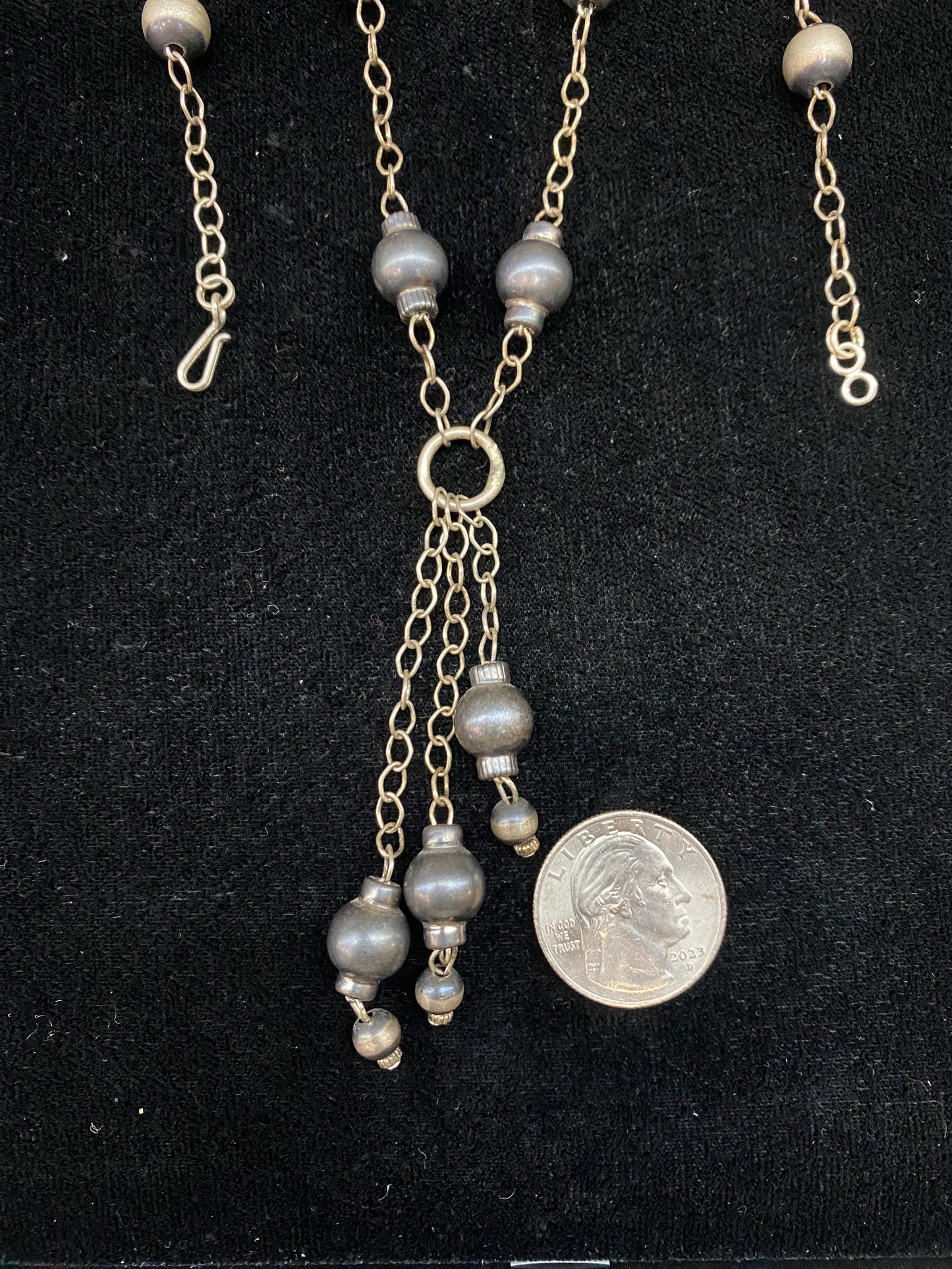 36" 9mm Lariat Navajo Pearls