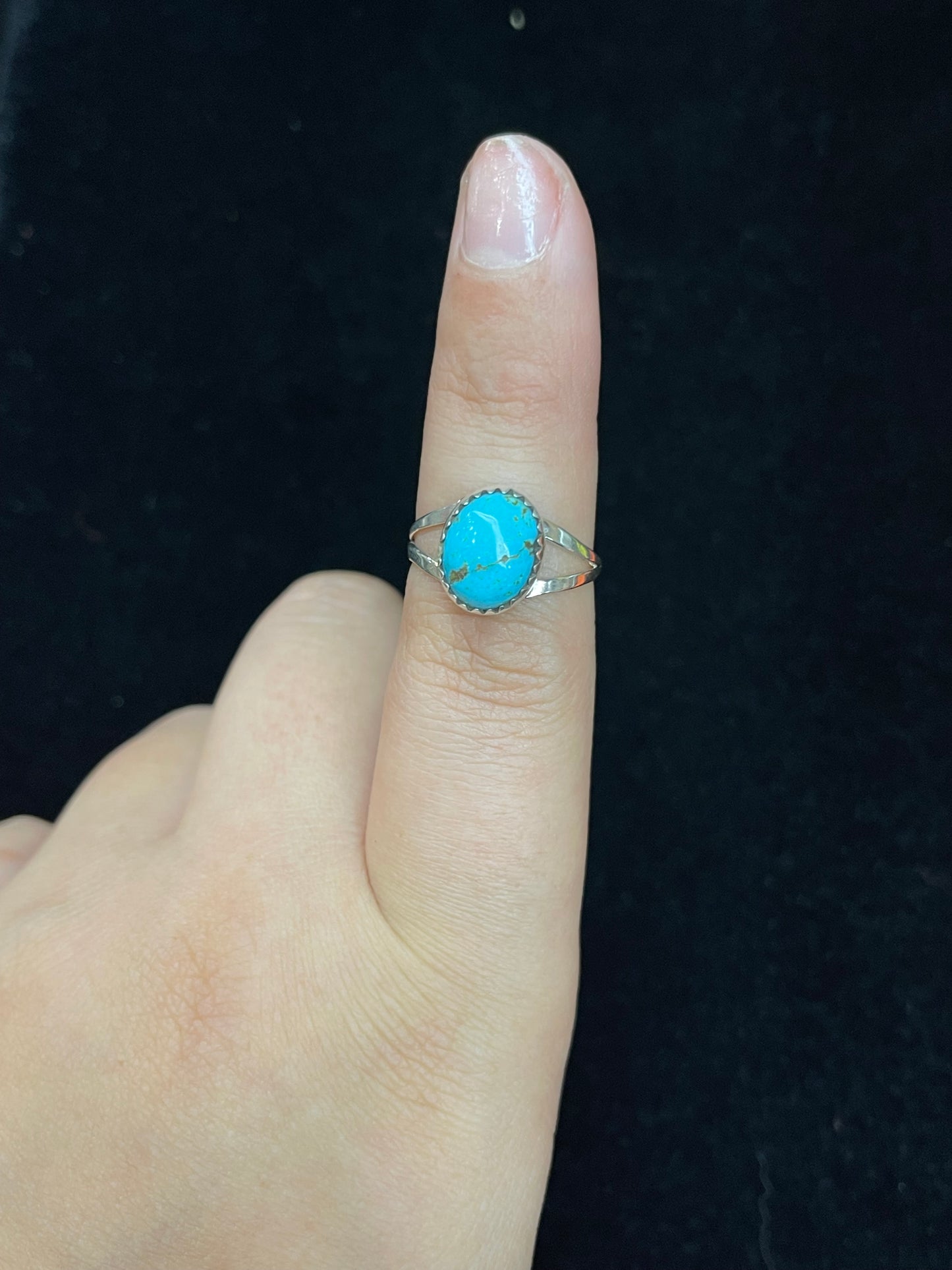 6.0 Turquoise Ring by Letricia Largo, Navajo