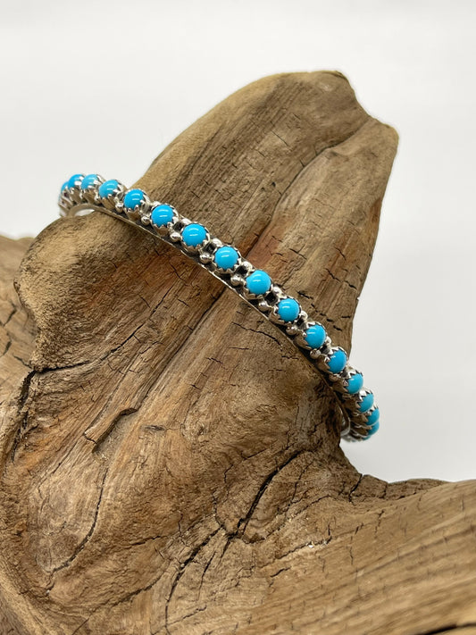 7 3/4" Turquoise Bangle by Gaynell Parker & Shona Yazzie, Navajo