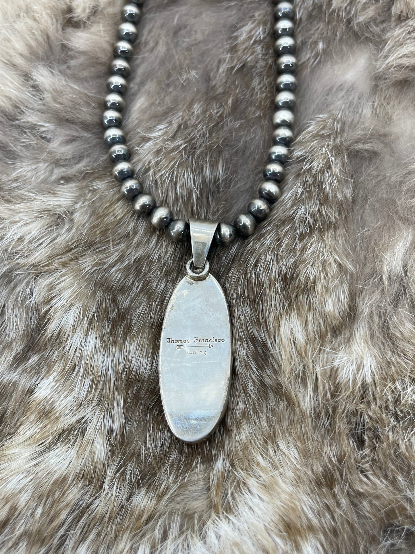 Wild Horse, Onyx & Coral Cobblestone Inay 3-piece set by Thomas Francisco, Navajo