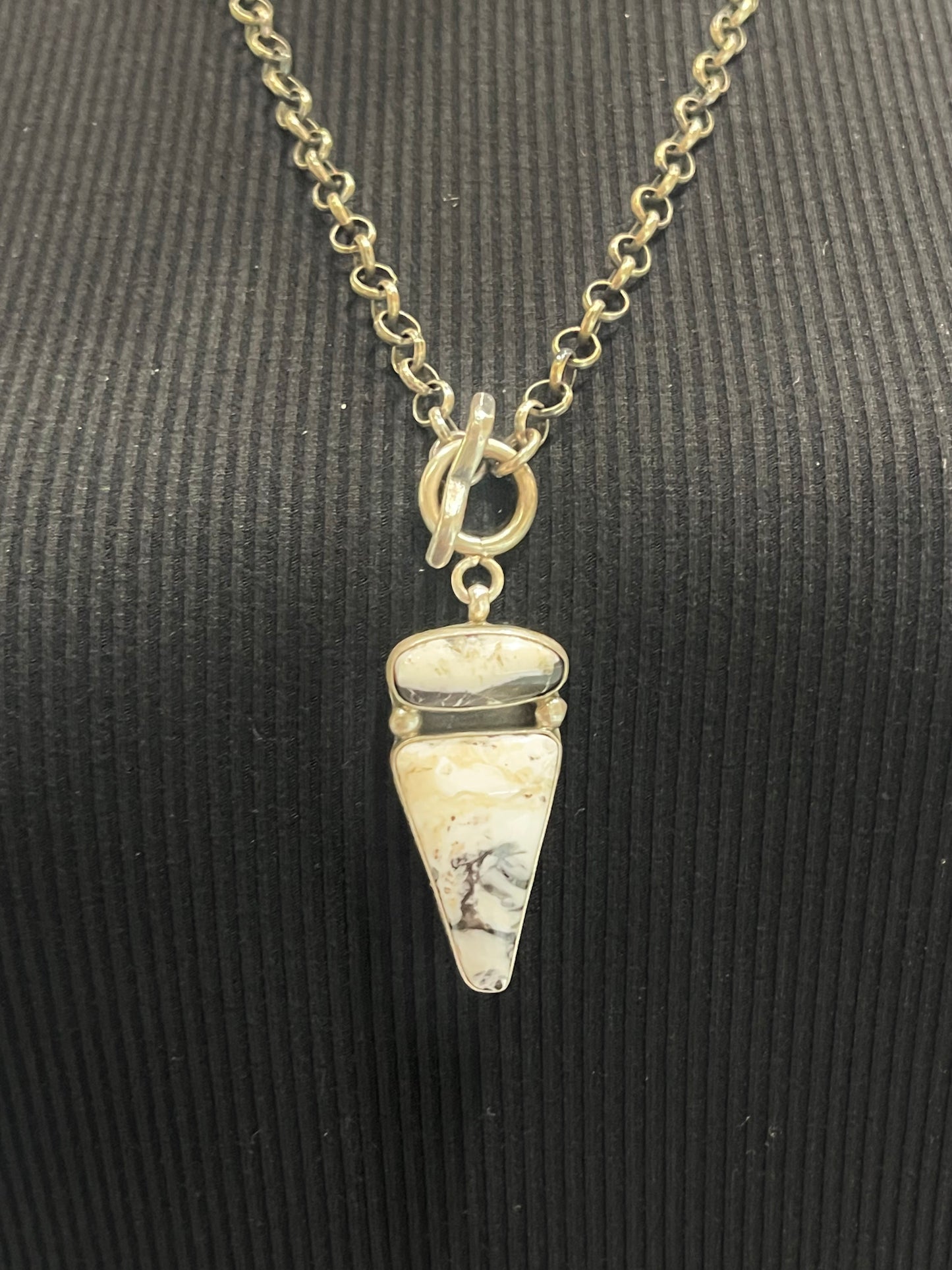 24" White Buffalo by Russell Sam, Navajo