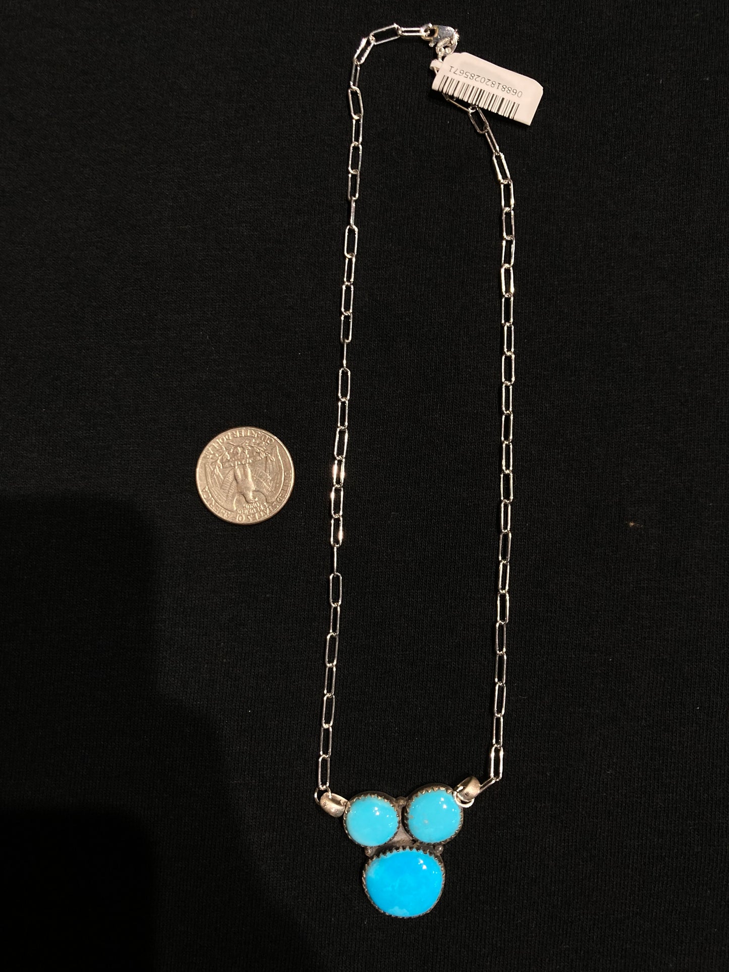 3 Stone 16" Sleeping Beauty Turquoise Necklace by Zia